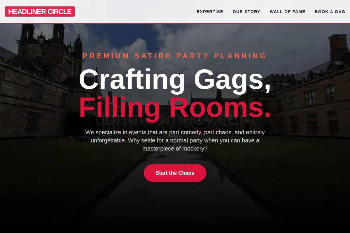 Satire Party Planner